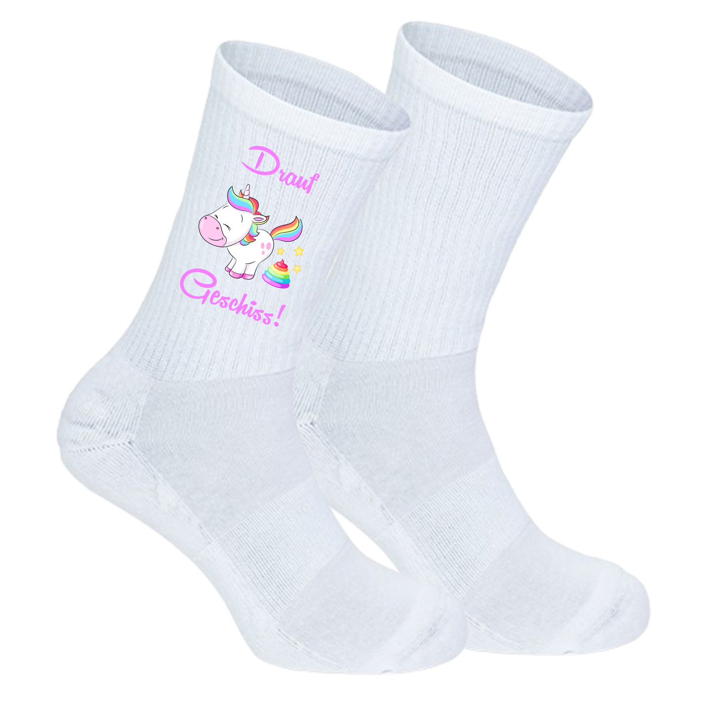 Socken - Einhorn - Drauf geschiss