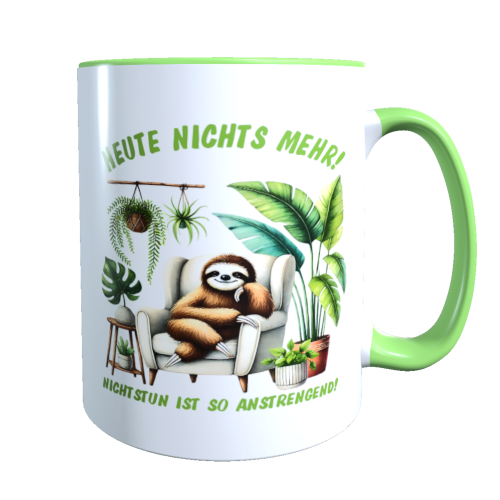 Faultiertasse - Nichtstun ist anstrengend