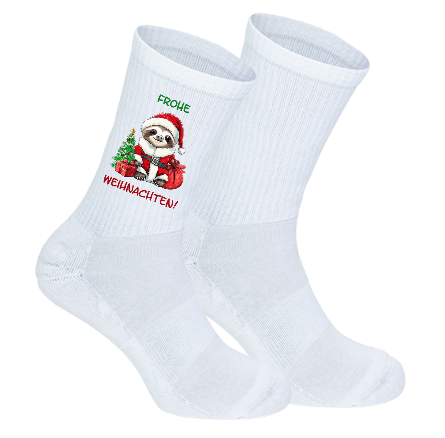 Socken - Faultier - Frohe Weihnachten