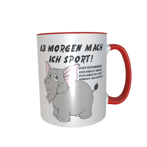 graue Elefantentasse - Ab morgen Sport