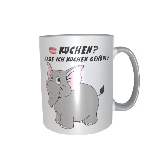 graue Elefantentasse - Kuchen