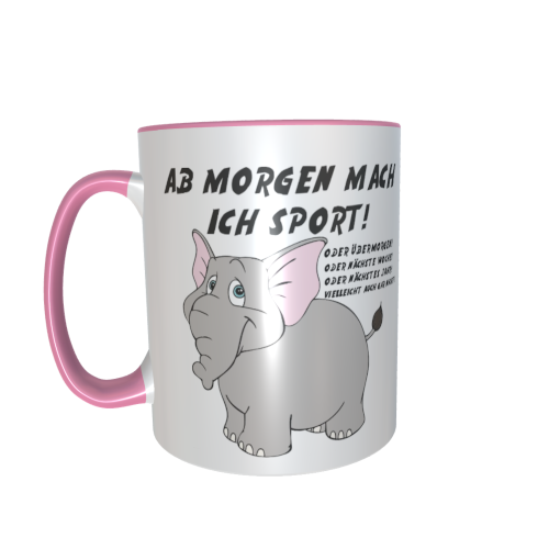 graue Elefantentasse - Ab morgen Sport