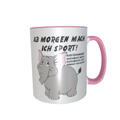 graue Elefantentasse - Ab morgen Sport