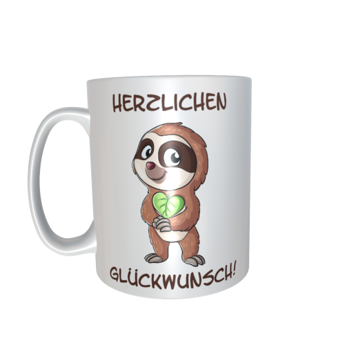 Faultiertasse - Herzlichen Glückwunsch