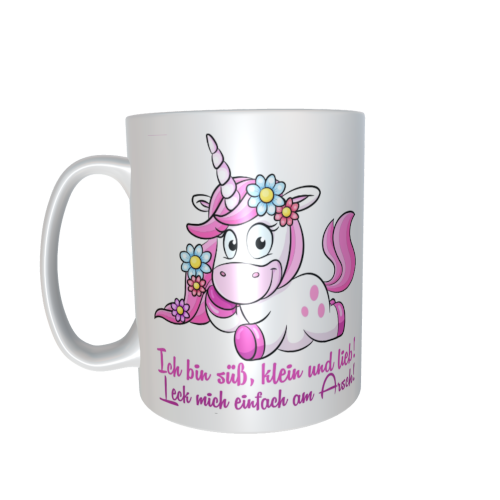 Einhorntasse - Leck mich einfach am Arsch
