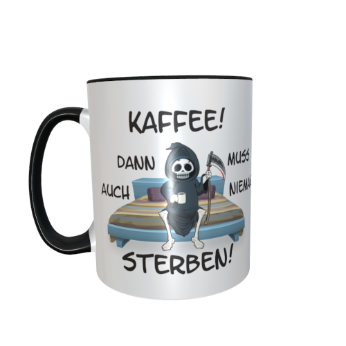 Motivtasse - Sensemann Kaffee (dann muss auch niemand sterben!)