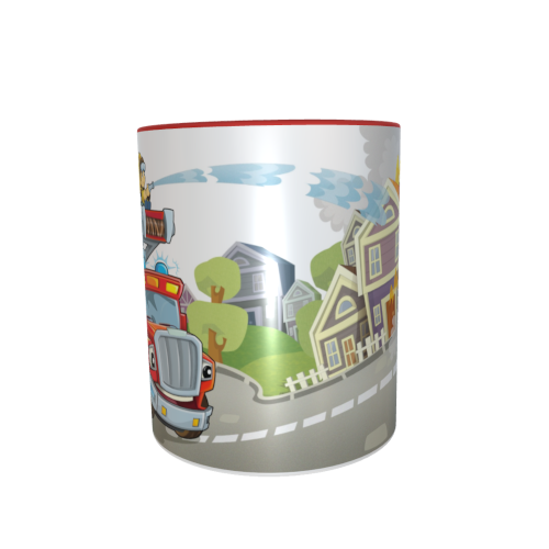Kinderfeuerwehrtasse - Feuerwehrauto