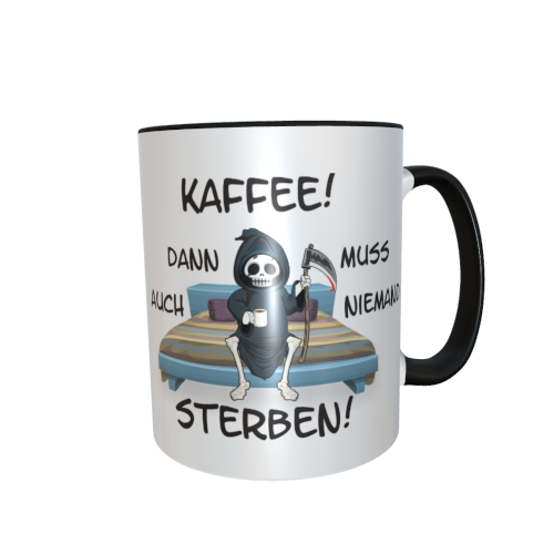 Motivtasse - Sensemann Kaffee (dann muss auch niemand sterben!)