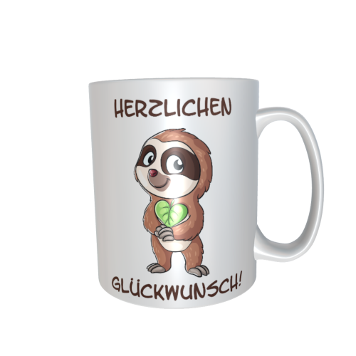 Faultiertasse - Herzlichen Glückwunsch