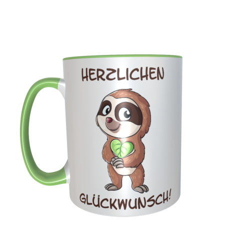 Faultiertasse - Herzlichen Glückwunsch