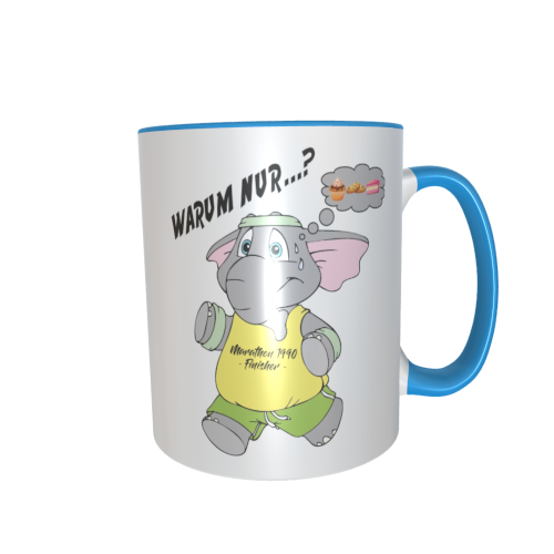 graue Elefantentasse - Laufen "Warum?"