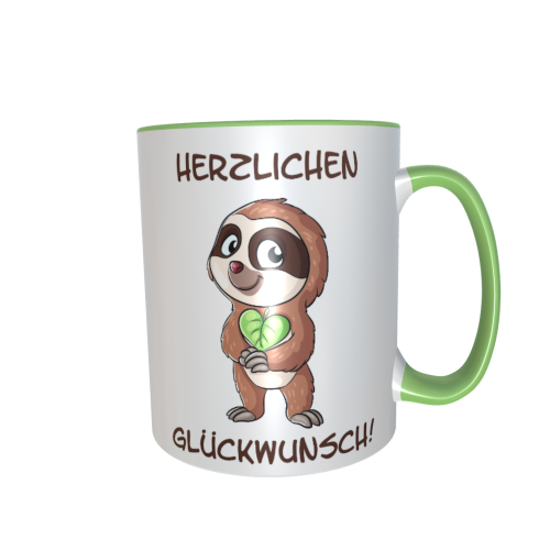 Faultiertasse - Herzlichen Glückwunsch