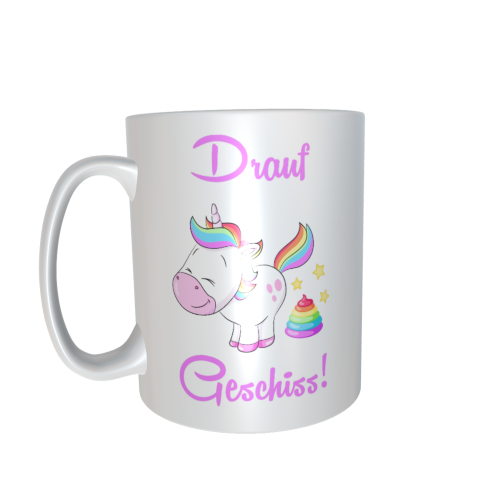 Einhorntasse - drauf geschiss