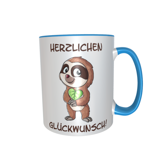 Faultiertasse - Herzlichen Glückwunsch