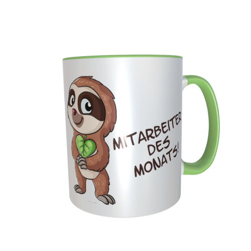 Faultiertasse - Mitarbeiter des Monats