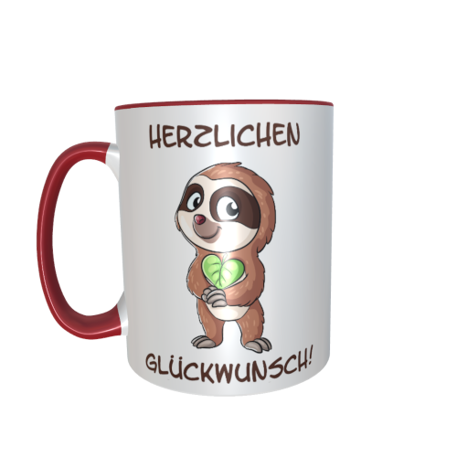 Faultiertasse - Herzlichen Glückwunsch