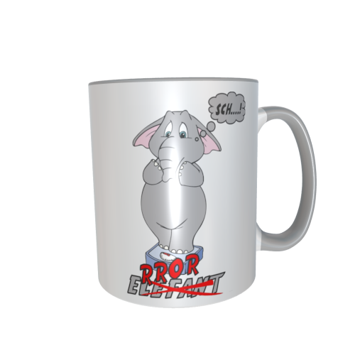 Elefantentasse - Error grau
