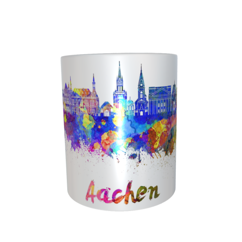 Motivtasse - Skyline Aachen