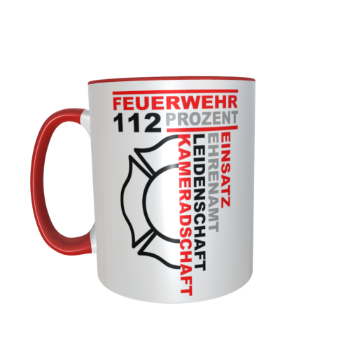 Feuerwehrtasse - 112 Prozent