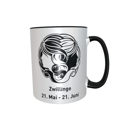 Motivtasse - Sternzeichen black & white