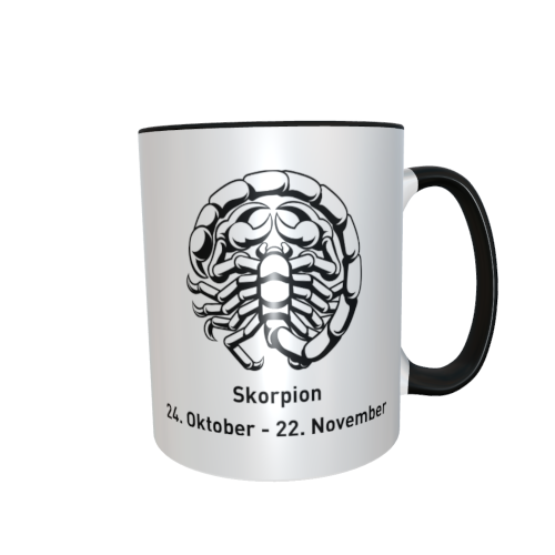 Motivtasse - Sternzeichen black & white