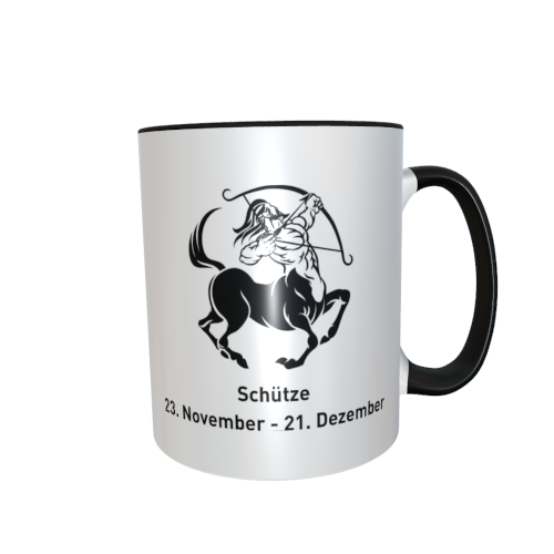 Motivtasse - Sternzeichen black & white