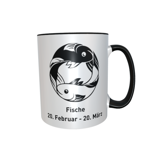 Motivtasse - Sternzeichen black & white