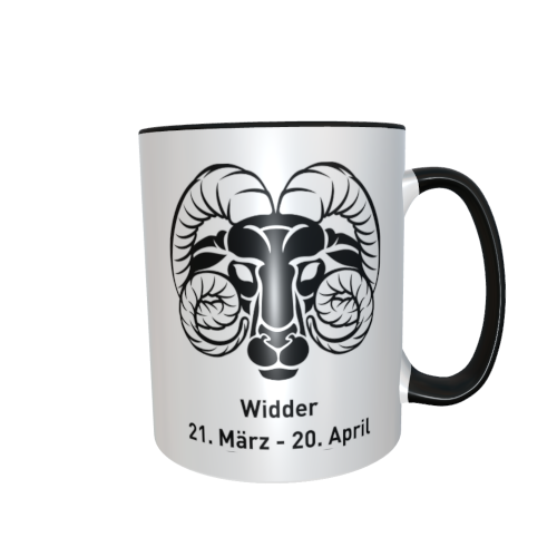 Motivtasse - Sternzeichen black & white