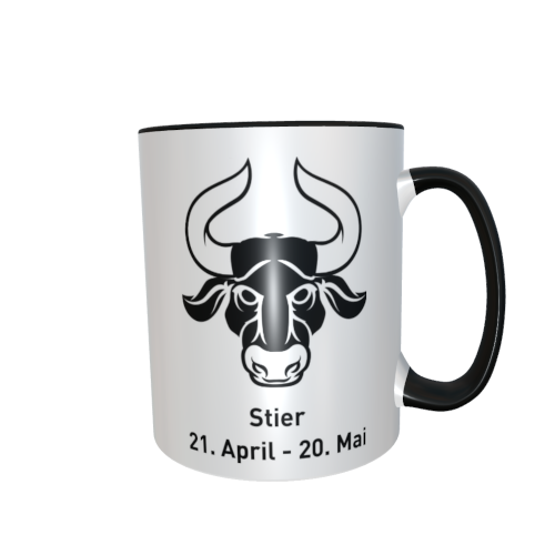 Motivtasse - Sternzeichen black & white