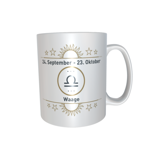 Motivtasse - Sternzeichen gold