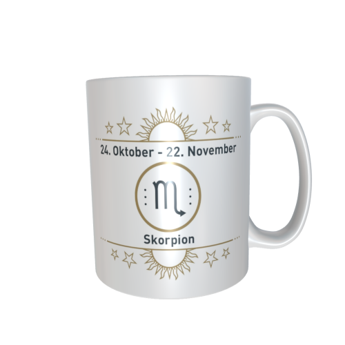 Motivtasse - Sternzeichen gold