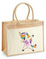Jutetasche - Einhorn Dabbing