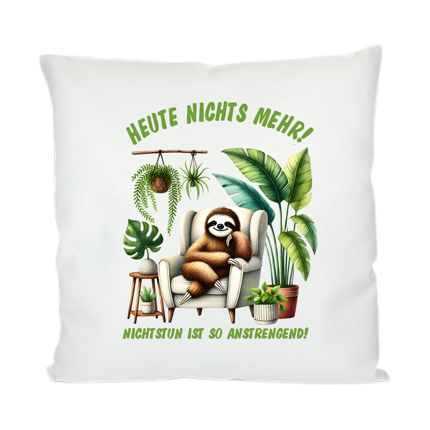Kissen - Faultier - Nichtstun ist anstrengend