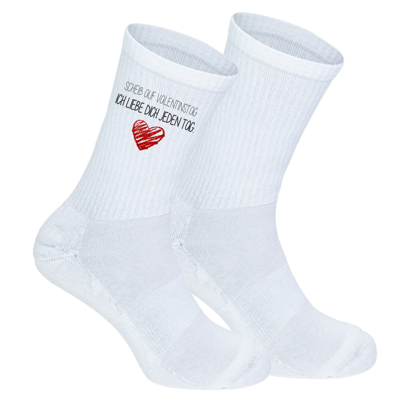 Socken - Motiv - Scheiß auf Valentinstag