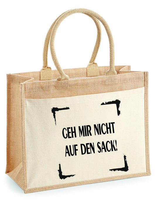 Jutetasche - Geh mir nicht auf den Sack