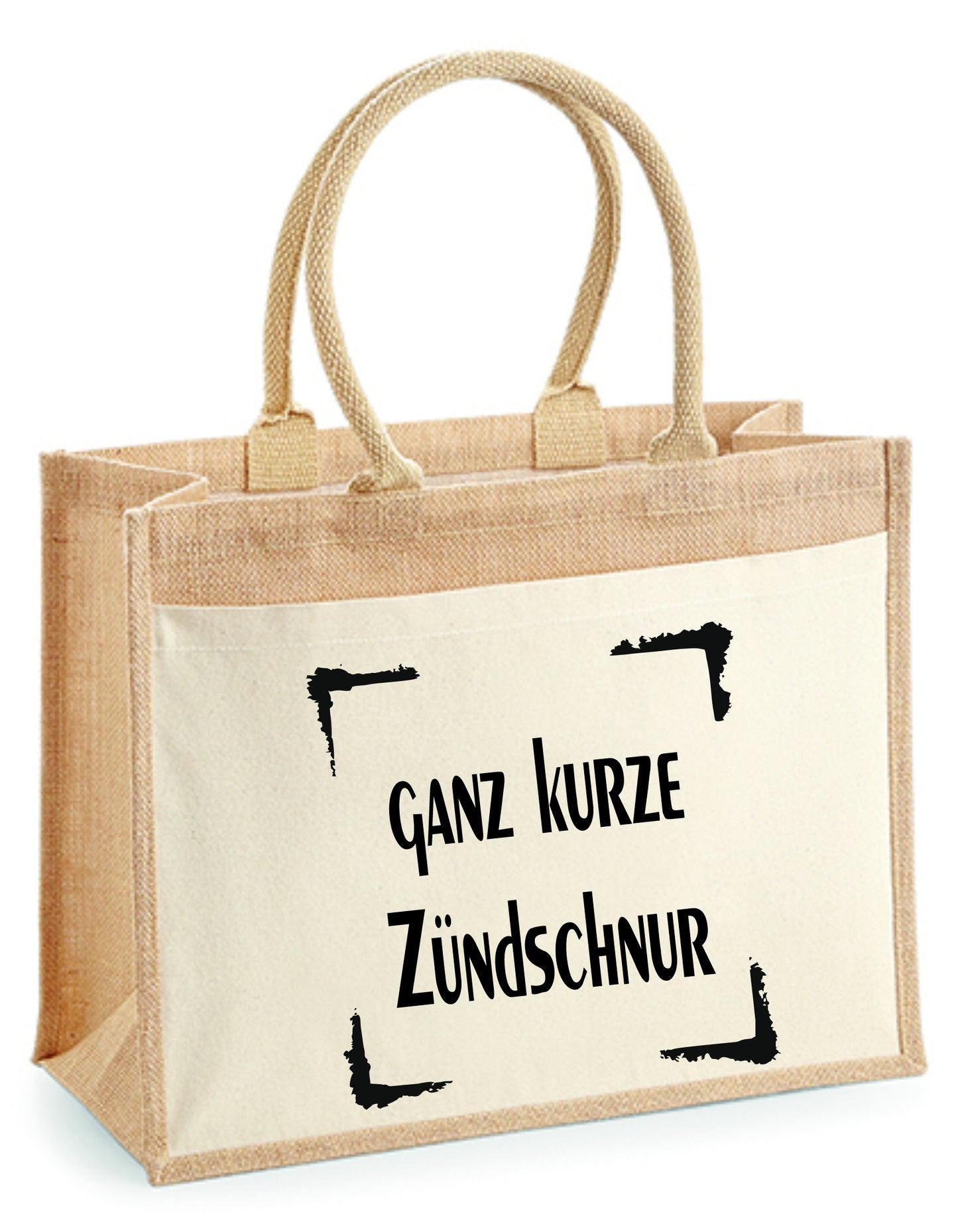 Jutetasche - Ganz kurze Zündschnur
