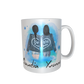 Beste Freundinnen Tasse - zusammen gehend (offene Haare / verschiedene Haarfarben)
