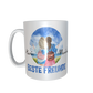 Beste Freundinnen Tasse - zusammen am Meer (blond / braun)