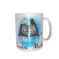 Beste Freundinnen Tasse - zusammen gehend (hochgesteckte Haare / verschiedene Haarfarben)