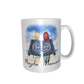 Beste Freundinnen Tasse - zusammen am Meer (blond / rot)