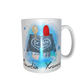 Beste Freundinnen Tasse - zusammen gehend (offene Haare / verschiedene Haarfarben)