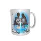 Beste Freundinnen Tasse - zusammen gehend (hochgesteckte Haare / verschiedene Haarfarben)