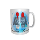 Beste Freundinnen Tasse - zusammen gehend (offene Haare / verschiedene Haarfarben)
