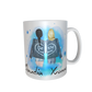 Beste Freundinnen Tasse - zusammen gehend (offene Haare / verschiedene Haarfarben)