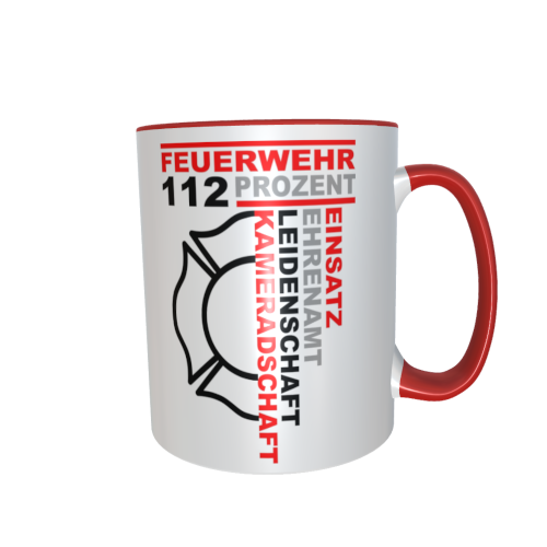 Feuerwehrtasse - 112 Prozent