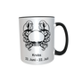 Motivtasse - Sternzeichen black & white